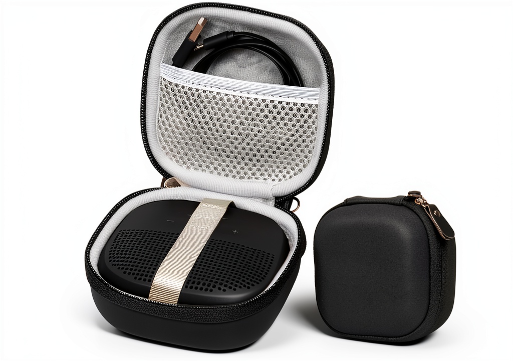 WGear case protecting Bose SoundLink Micro in a backpack