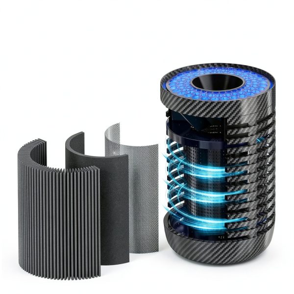 AIRFEEL Car Air Purifier HEPA Filter Aromatherapy Cup Holder-2