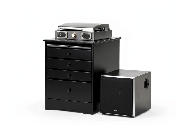 T5 Black 8" Subwoofer Tabletop Mount with MDF Enclosure-2