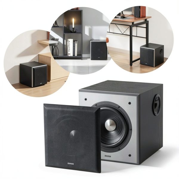 T5 Black 8" Subwoofer Tabletop Mount with MDF Enclosure-4