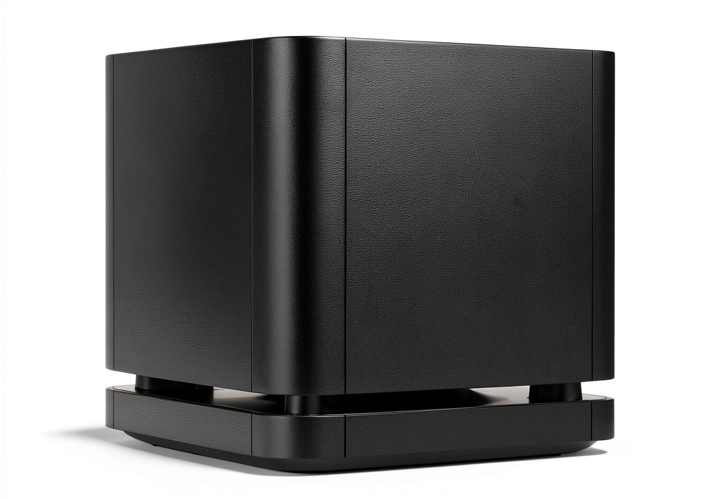 Installing Bass Module 500 Wireless Subwoofer by Bose 10 inch Black Compact Power on a wooden desk