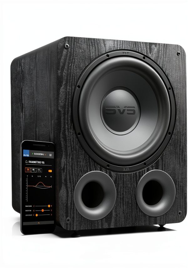 SVS PB-1000 Floor Standing Subwoofer in Premium Black Ash with Auto EQ-1