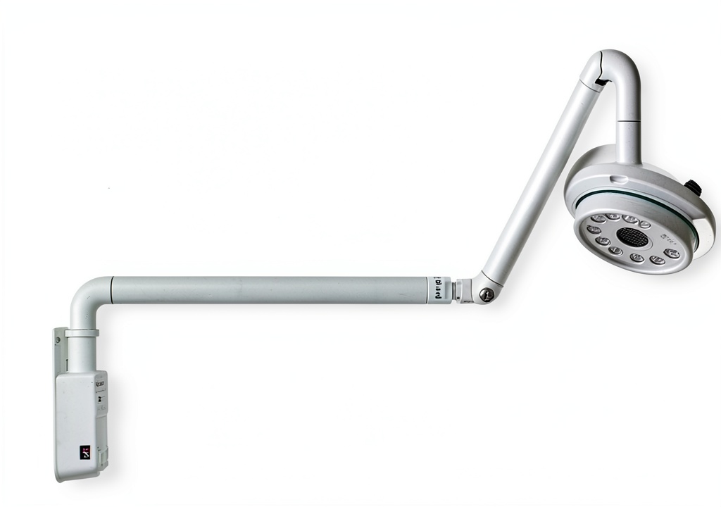 Installing 180 Rotation 36W Wall Hanging LED Surgical Exam Lamp Doc.Royal on a clinic wall