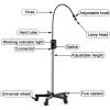 Medical Exam Light LED on Wheels YLLSMGS with Mobile Stand-5