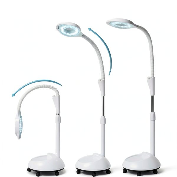 LED Medical Examination Lamp DBGA 8X Magnifying Gooseneck Floor Lamp-4