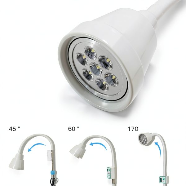 Surgical Examination Light Lamp amzwkt Stand LED Height Adjustable-3