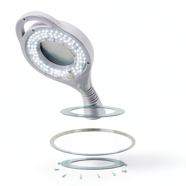 LED Medical Examination Lamp DBGA 8X Magnifying Gooseneck Floor Lamp-2